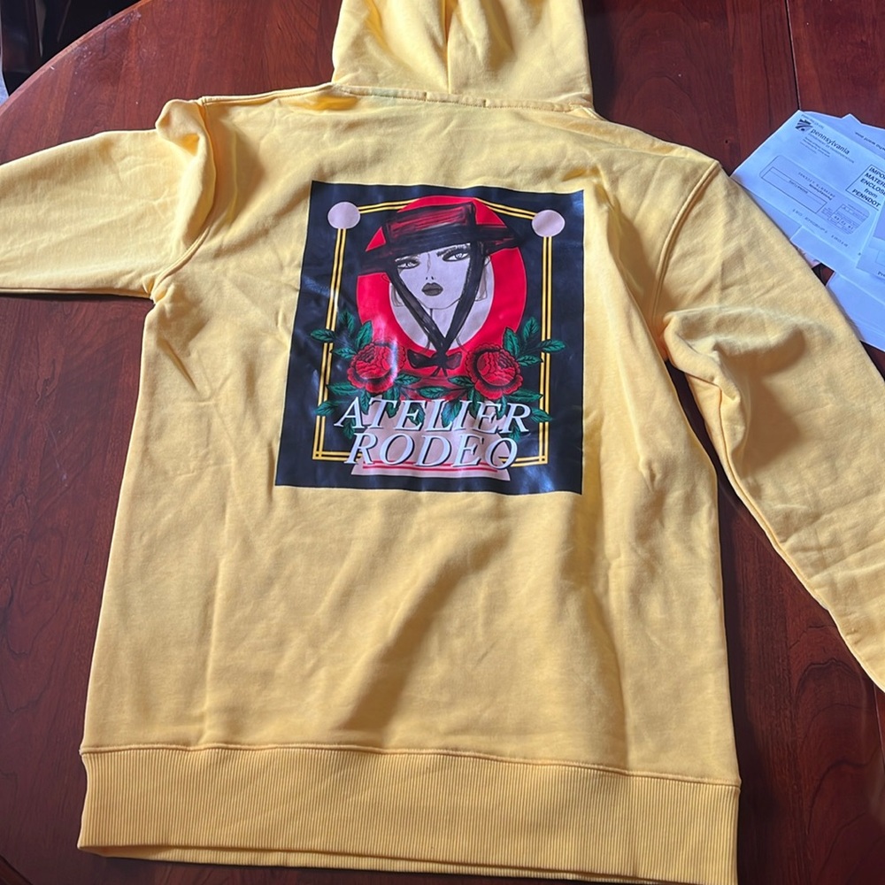 Yellow graphic scotch and soda hoodie